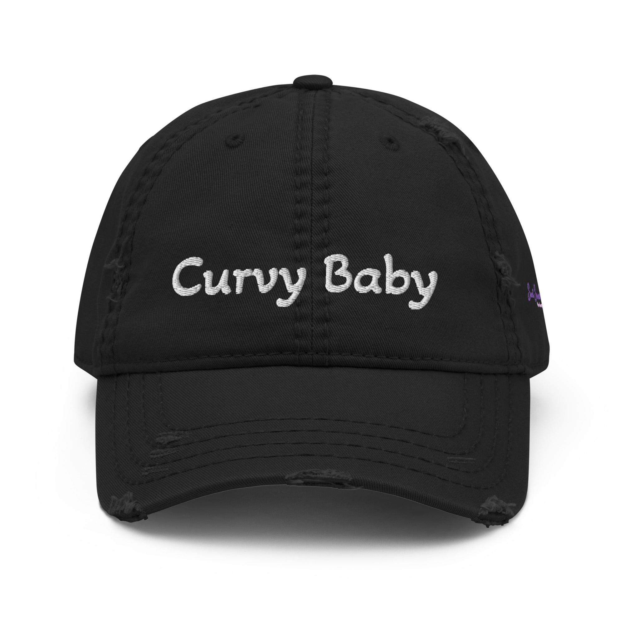 Distressed Curvy Baby Cap