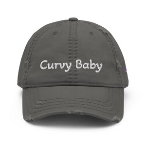 Distressed Curvy Baby Cap